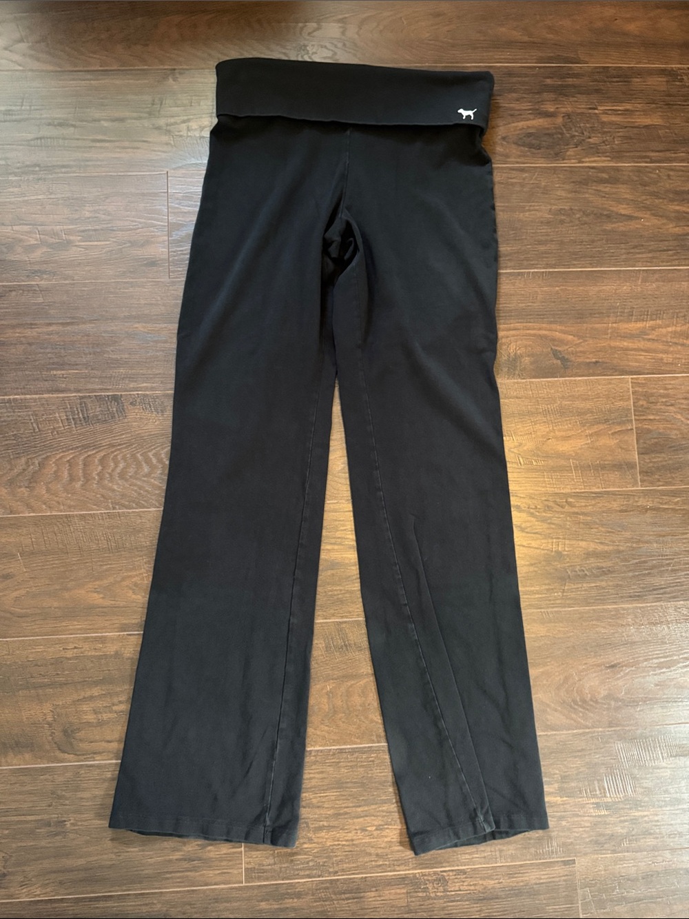 PINK Foldover Yoga Cotton Pants